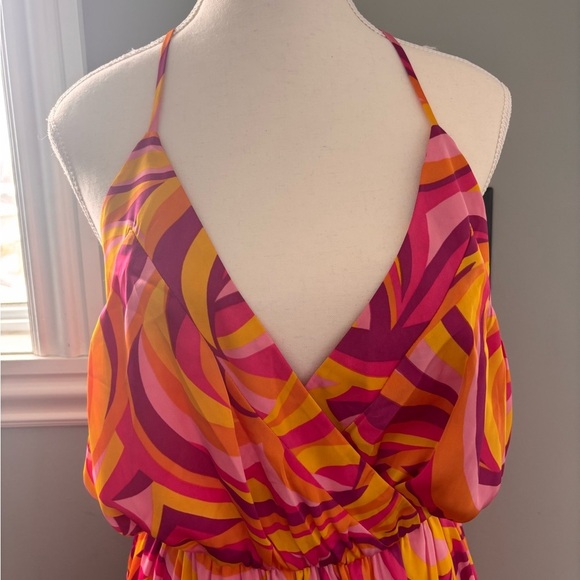 House of Harlow Vibrant Pink and Orange Maxi Dress - Picture 6 of 6